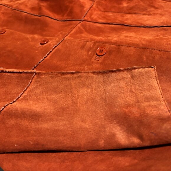 Brandon Thomas Women's Burnt Orange Suede Jacket - Picture 11 of 15